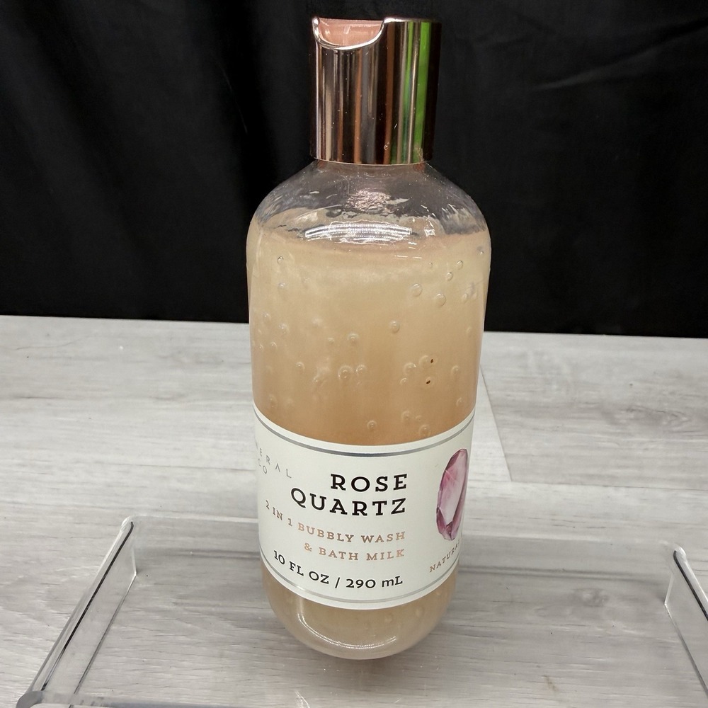 Bath & Body Works ROSE QUARTZ 2-IN-1 Bubbly Wash Bath Milk 10 oz Mineral Co RARE